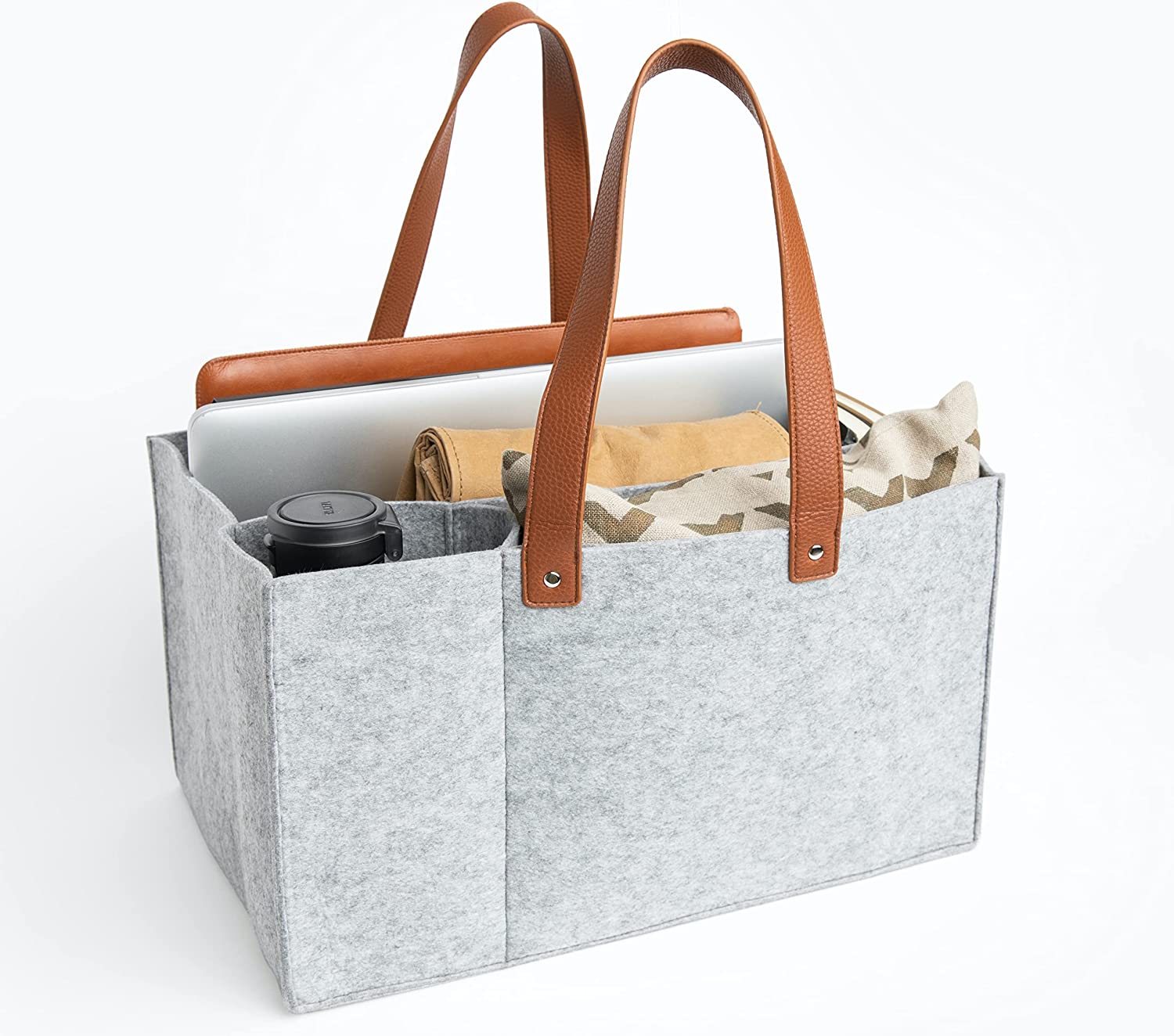 Work From Home Tote Bag Light Gray