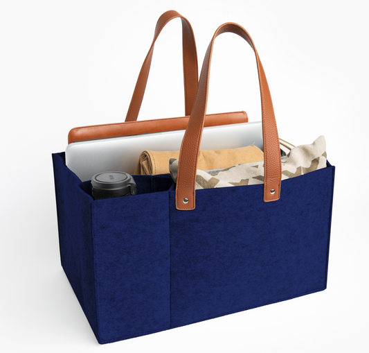 Work From Home Tote Bag - Blue